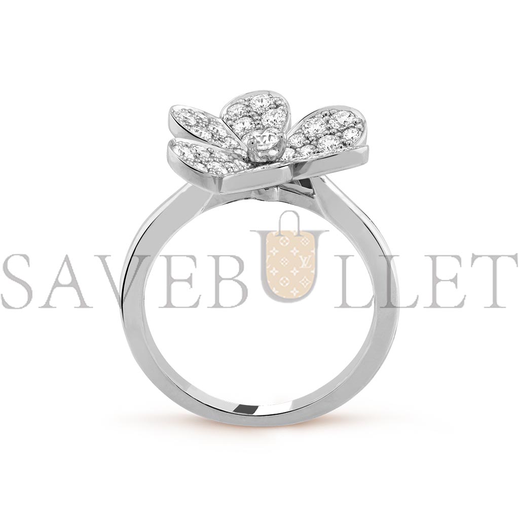 VAN CLEEF ARPELS FRIVOLE RING, 1 FLOWER - WHITE GOLD, DIAMOND  VCARD31600